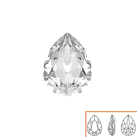 Goccia Swarovski (4320) 18x13 mm - 8 pz Crystal F
