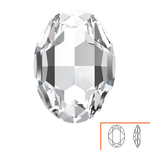 Ovale Swarovski (4127) 30x22 mm - 2 pz Crystal F
